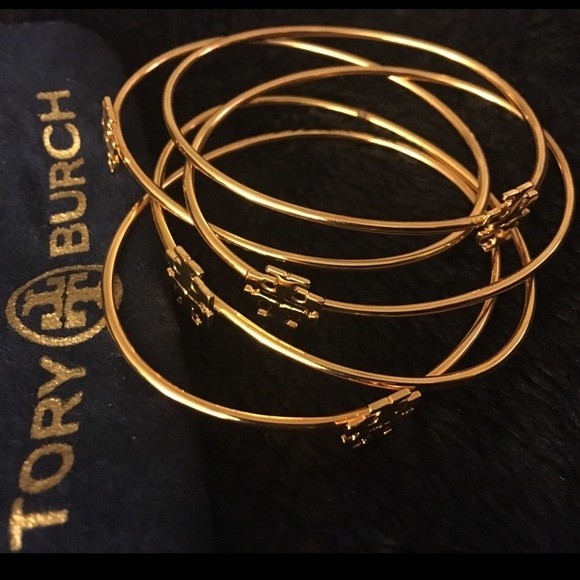 Tory Burch 😍Logo T Bangle Bracelet- 1 LEFT - Picture 5 of 8